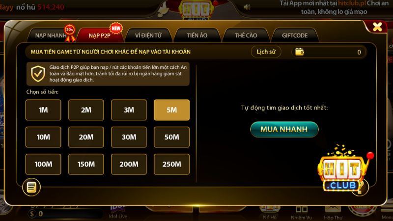 Giao dịch nạp rút tiền siêu tốc, an toàn tuyệt đối 100%