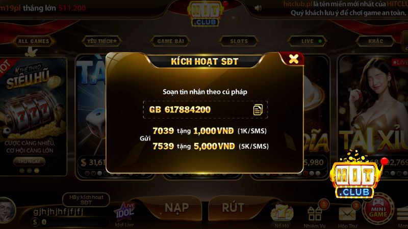 Kích hoạt mã OTP qua số điện thoại chính chủ