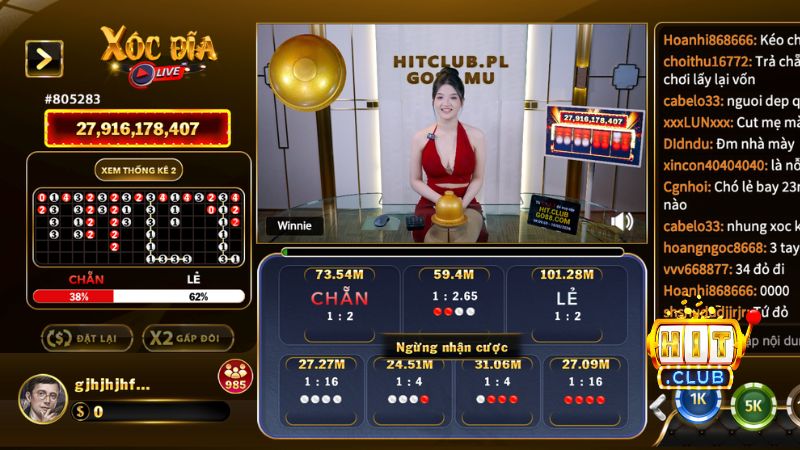 Trải nghiệm Xóc đĩa trực tiếp chân thực cùng Dealer